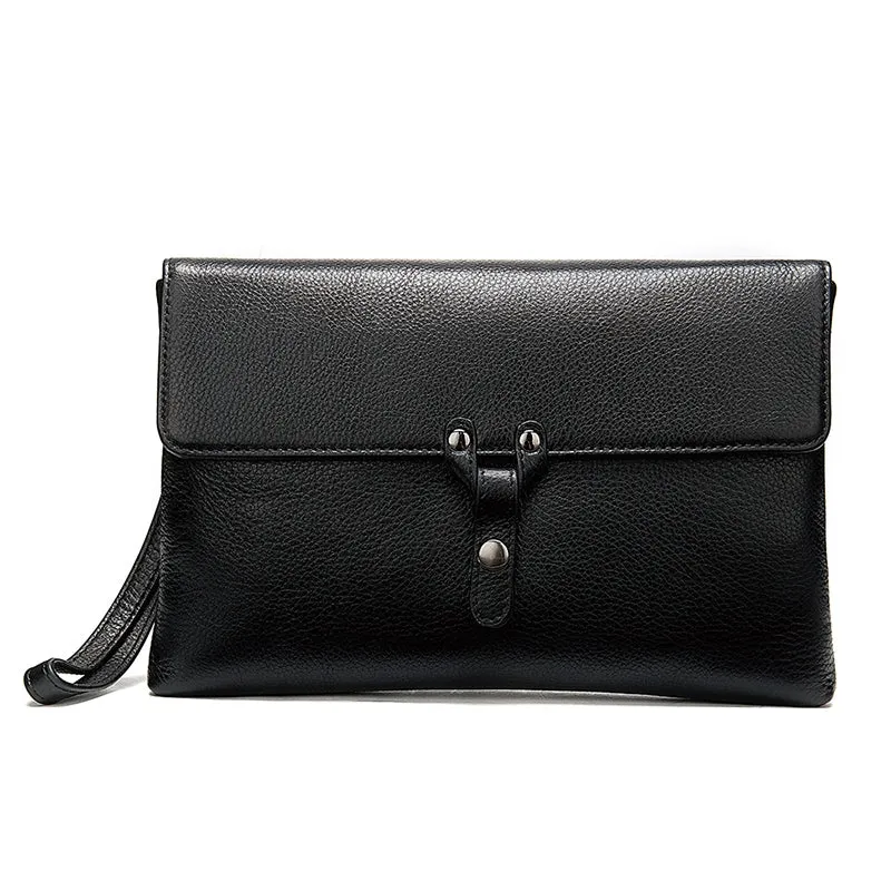 Elegant Edge Leather Clutch