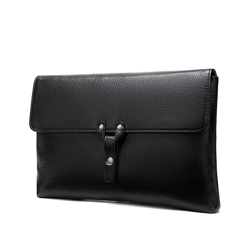 Elegant Edge Leather Clutch