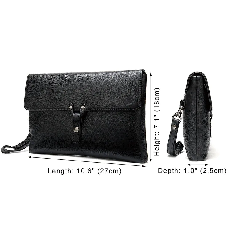 Elegant Edge Leather Clutch