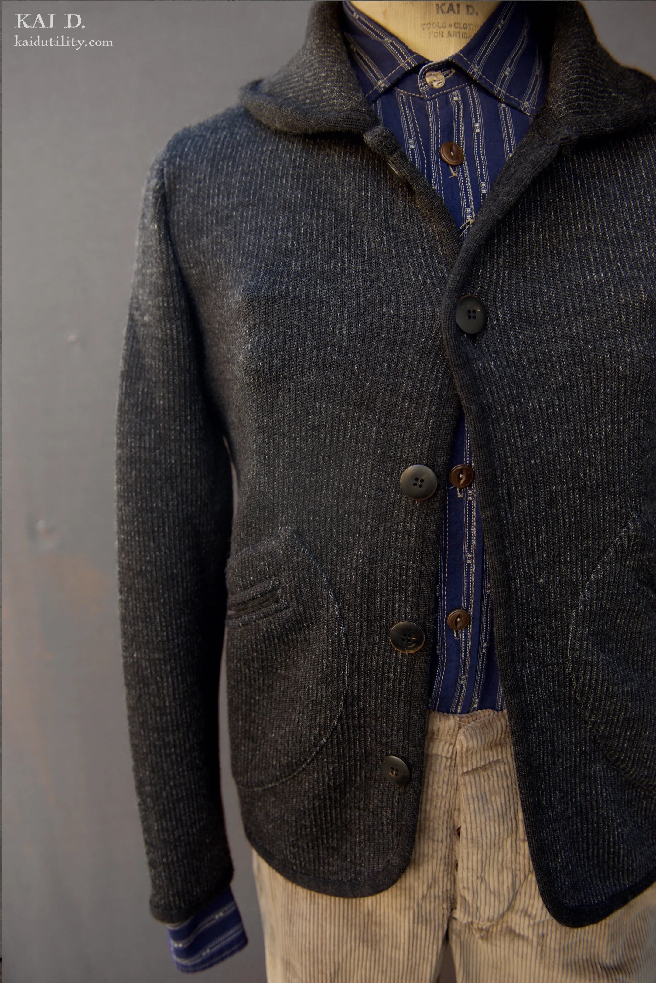 Emile Knit Jacket - Charcoal - M
