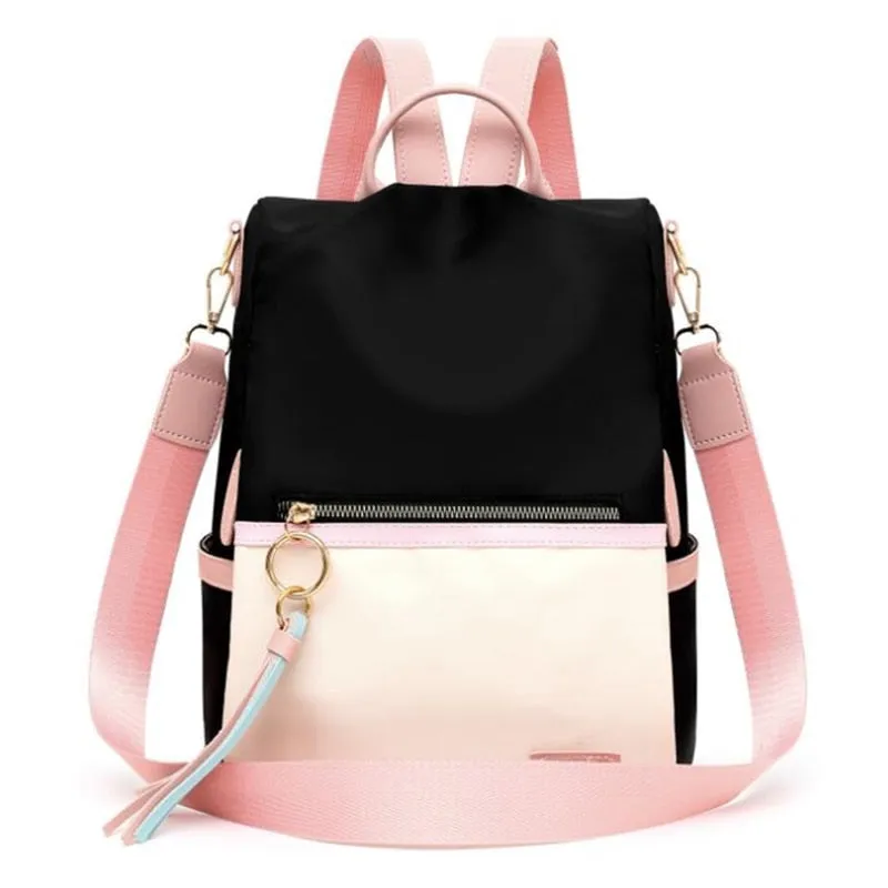 Fashion Backpack Women Candy Color Shoulder Bag Oxford Cloth School Bag For Teenage Girl Children Backpacks Travel Knapsack Bag
