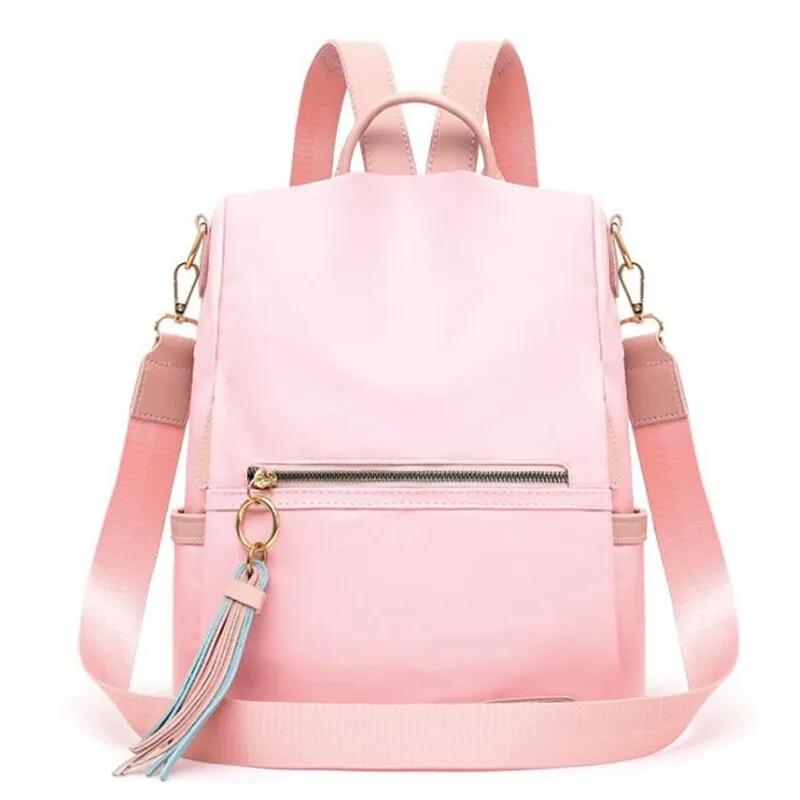 Fashion Backpack Women Candy Color Shoulder Bag Oxford Cloth School Bag For Teenage Girl Children Backpacks Travel Knapsack Bag