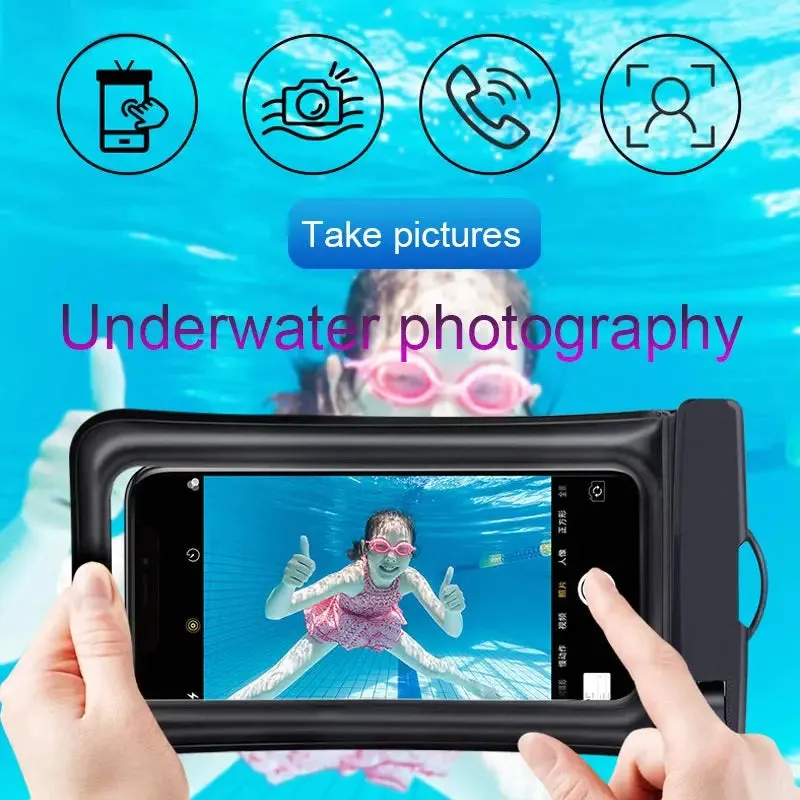 Floating Waterproof Swim Bag Phone Case – Fits iPhone 11/12/13/14 Pro Max, Samsung S23/S22, Xiaomi 13, Huawei P30/20 Lite