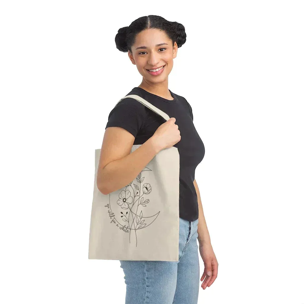 Floral Tote Bag Aesthetic, Moon Reusable Grocery Bag, Large Tarot Tote Bag, Cute Retro Nature Tote Bag, Wildflower Canvas Bag, Sunflower