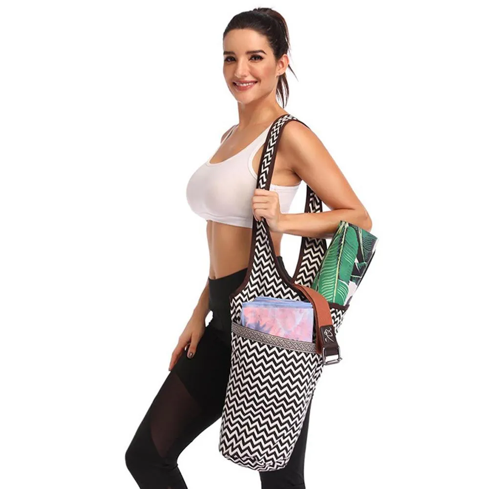 Gift for Yoga Lovers: Yoga Mat Bag. Women's all-in-one shoulder bag. WickedYo.