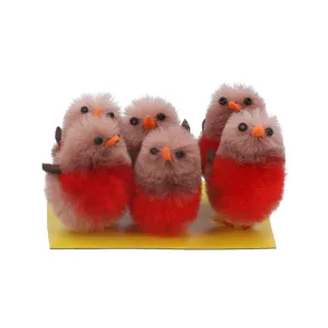 Gisela Graham Chenille Robins Box of 6