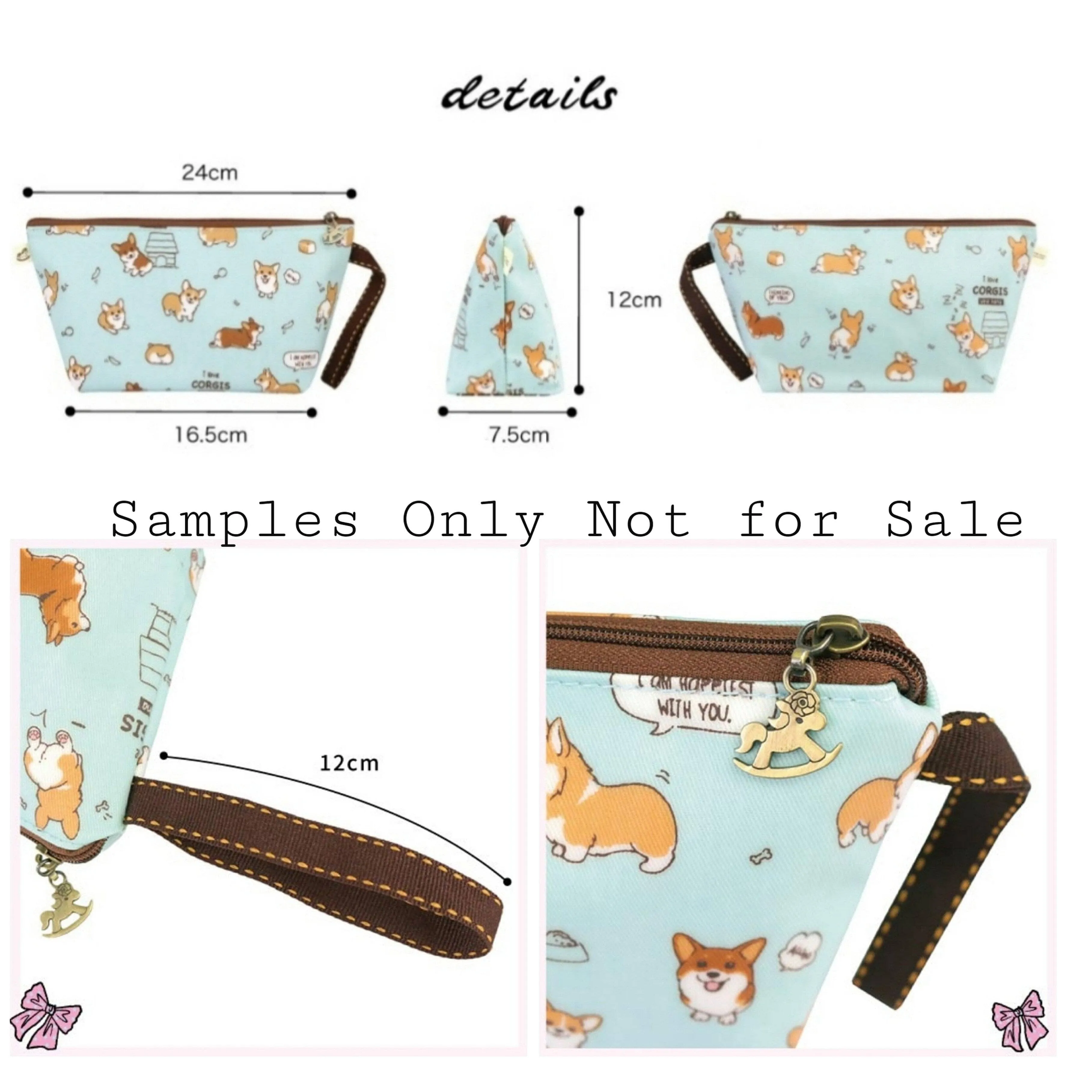 Gray London Paris Dumpling Cosmetic Bag