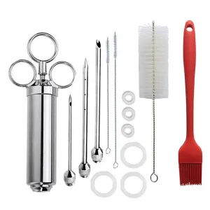 Grill Marinade Seasoning Injector Meat Cooking Syringe Injection