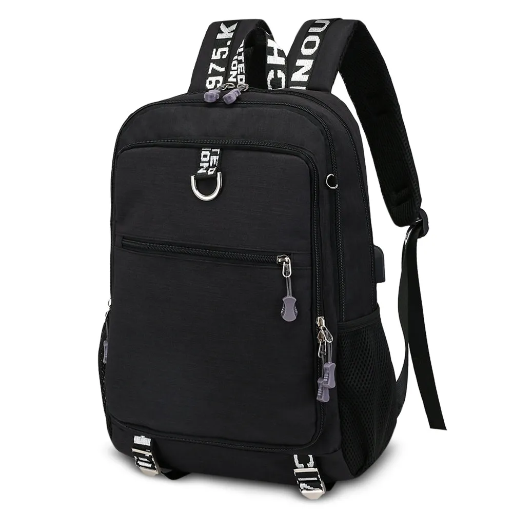 Guapabien Large Capacity Men's Travel Laptop Backpack with USB Charging Port