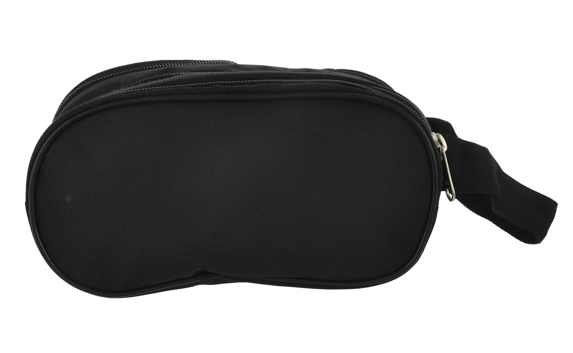 Heart Home Toilerty bag, Shaving Kit, Cosmetic Bag For Travel Accessories With 3 Zipper Comparments & Carrying Strip (Black)-HS43HEARTH26607