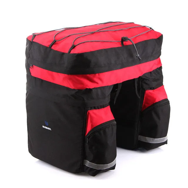 High Quality 60L Waterproof Polyester Mountain Road Bicycle Bike Bags Cycling Double Side Rear Rack Tail Seat Trunk Bag Pannier
