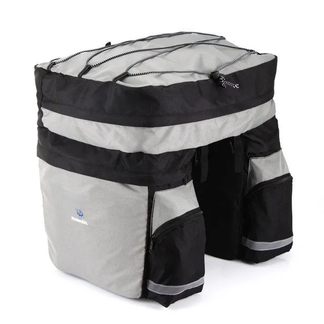 High Quality 60L Waterproof Polyester Mountain Road Bicycle Bike Bags Cycling Double Side Rear Rack Tail Seat Trunk Bag Pannier