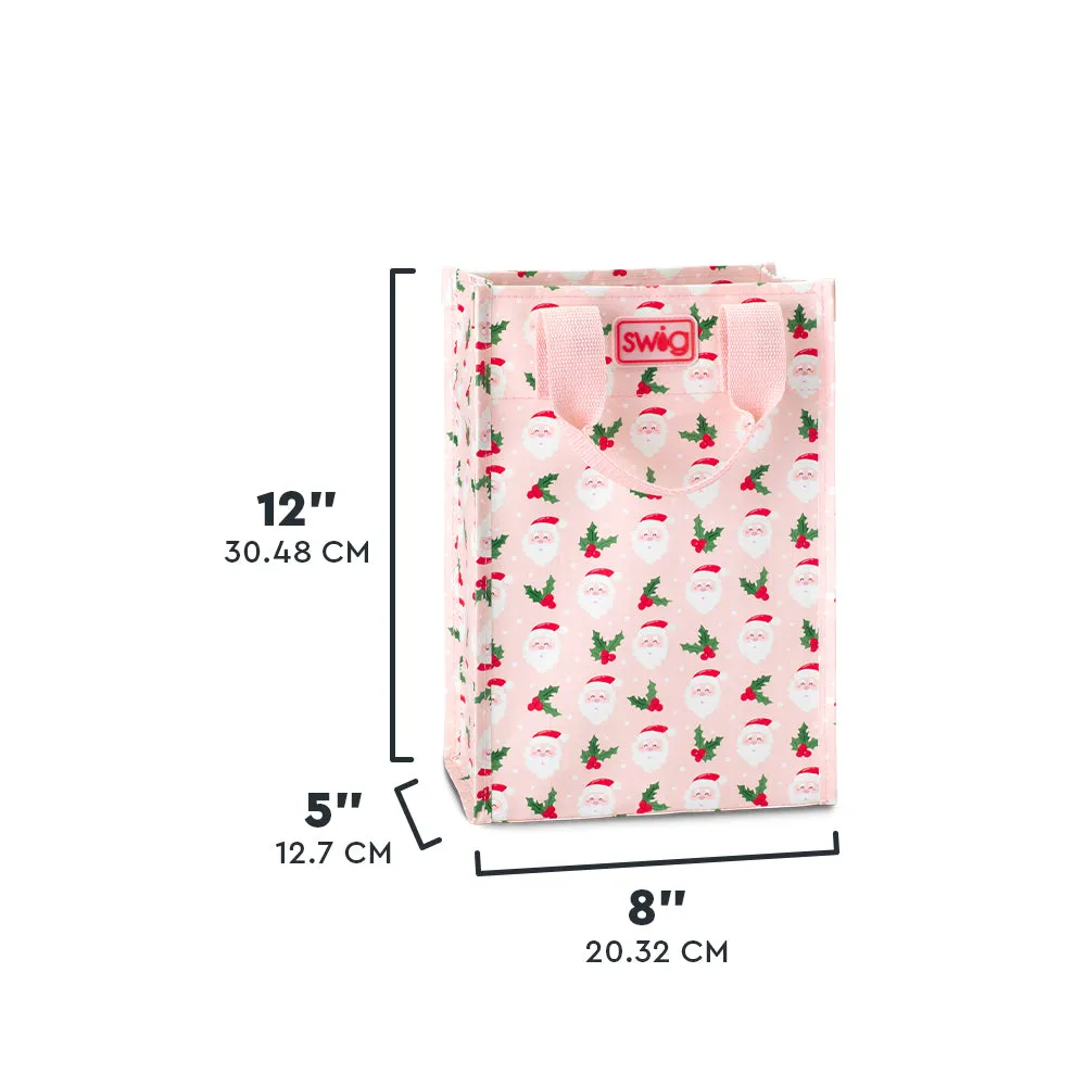 Holly Jolly Reusable Gift Bag Tall