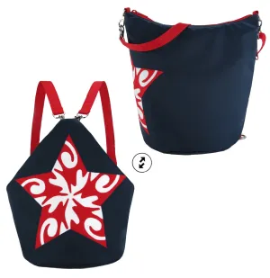 ICONIC Star | Navy Nylon | RTS Convertible Backpack Purse | Small