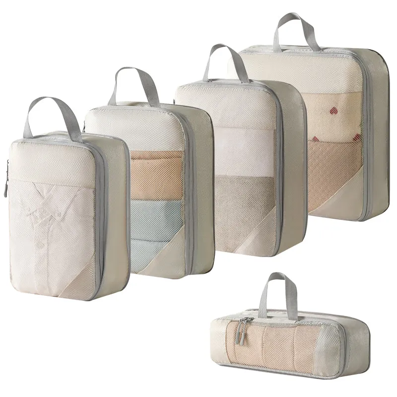 Iconix Premium 5 Piece Travel Organizers with Breathable Mesh