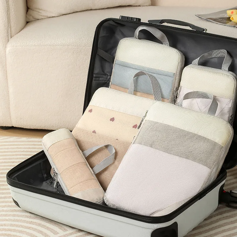 Iconix Premium 5 Piece Travel Organizers with Breathable Mesh