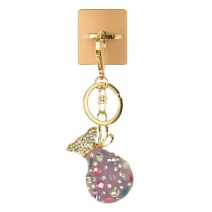 iOrigin Ring Grip and Kick Stand   Jar with Acrylic Diamonds and Rhinestones Key Chain for Mobile Phones & Tablets