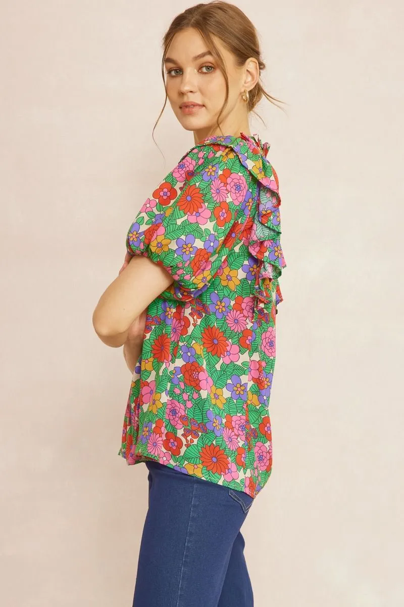 It's Your Day Floral Top
