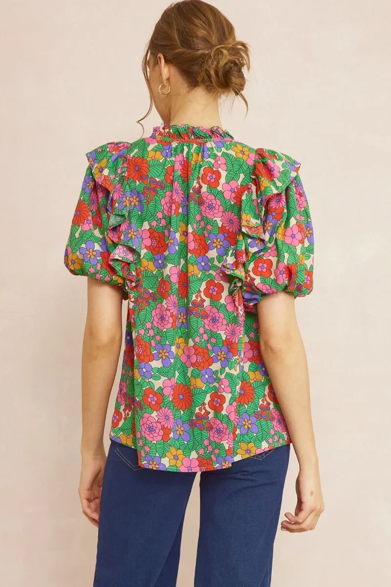 It's Your Day Floral Top