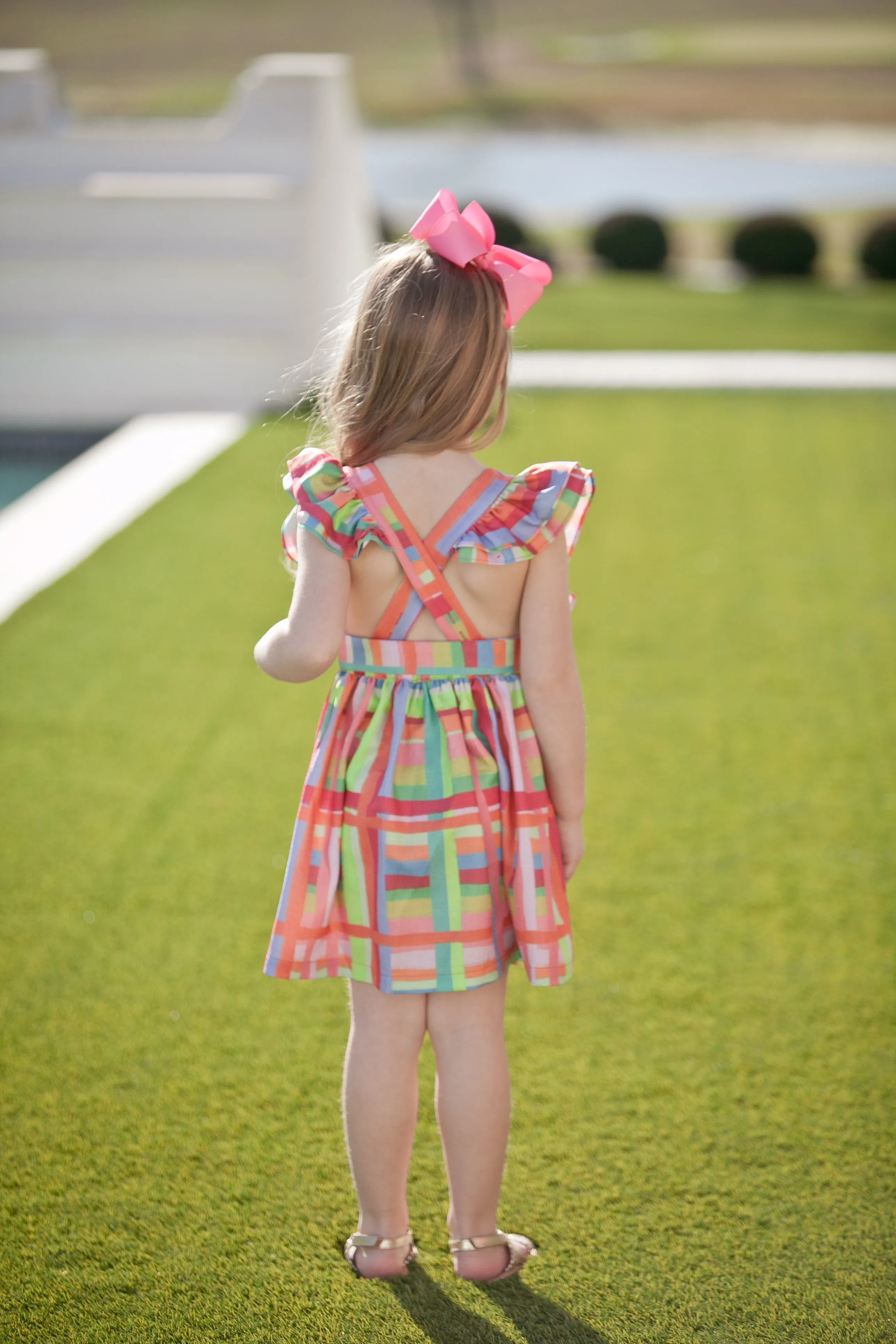 Kaki Ruffle Dress – Rainbow Row