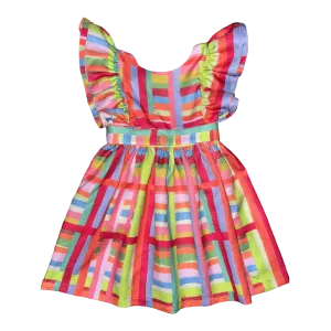 Kaki Ruffle Dress – Rainbow Row