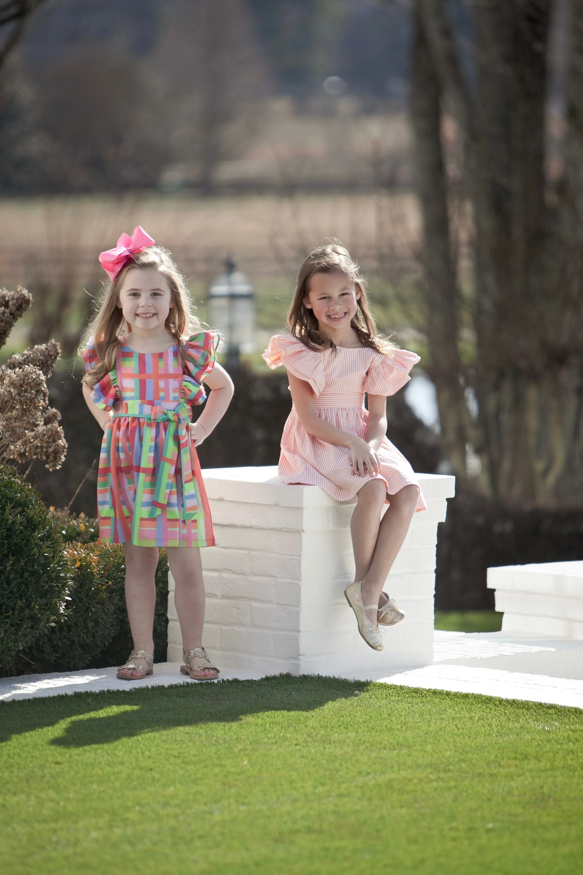 Kaki Ruffle Dress – Rainbow Row