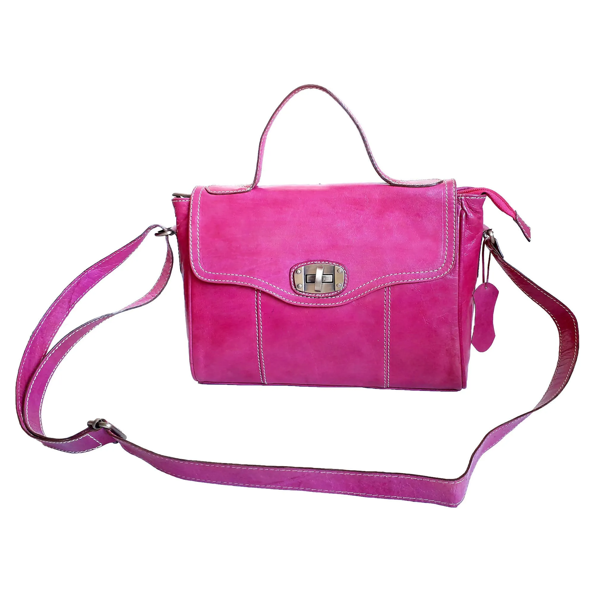 Leather Women's Pink Handbag