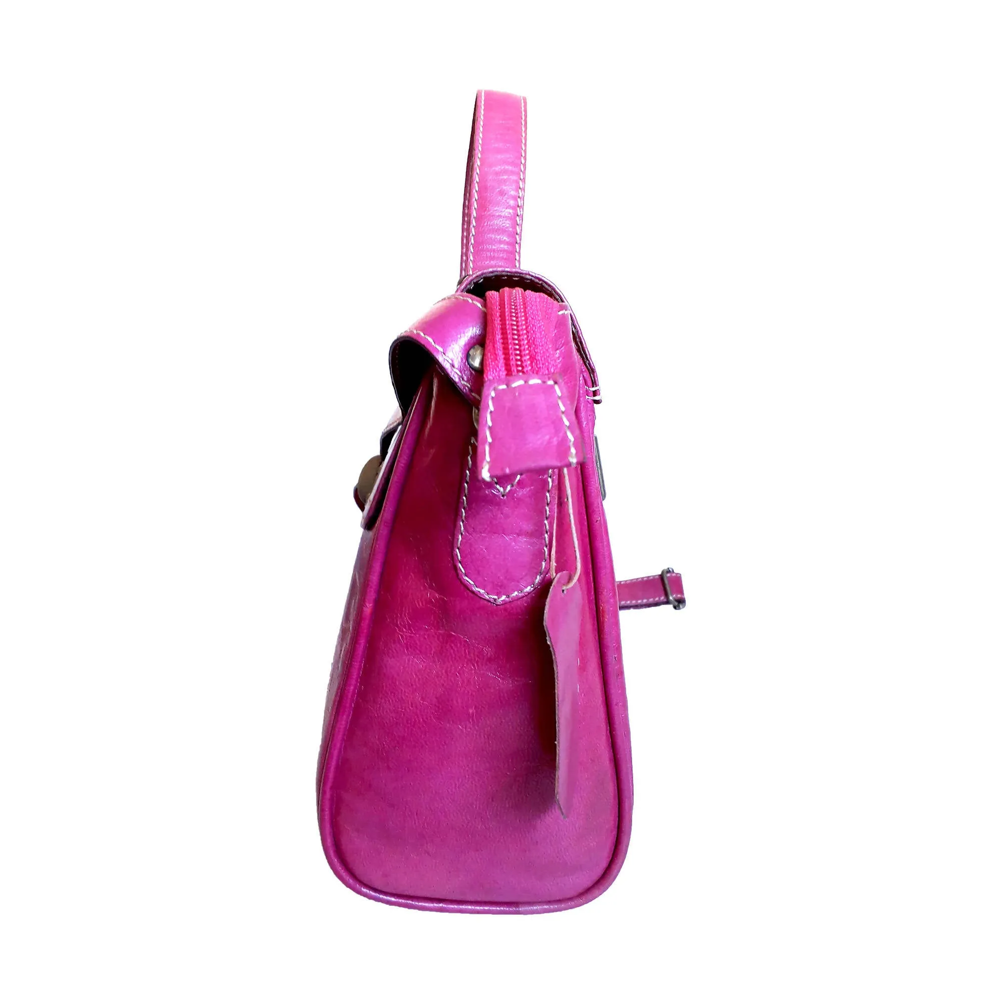 Leather Women's Pink Handbag