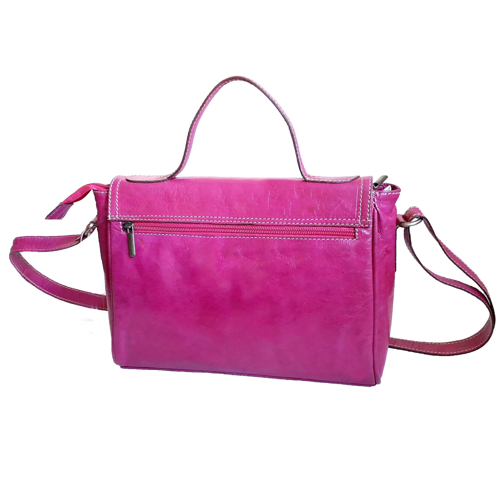 Leather Women's Pink Handbag
