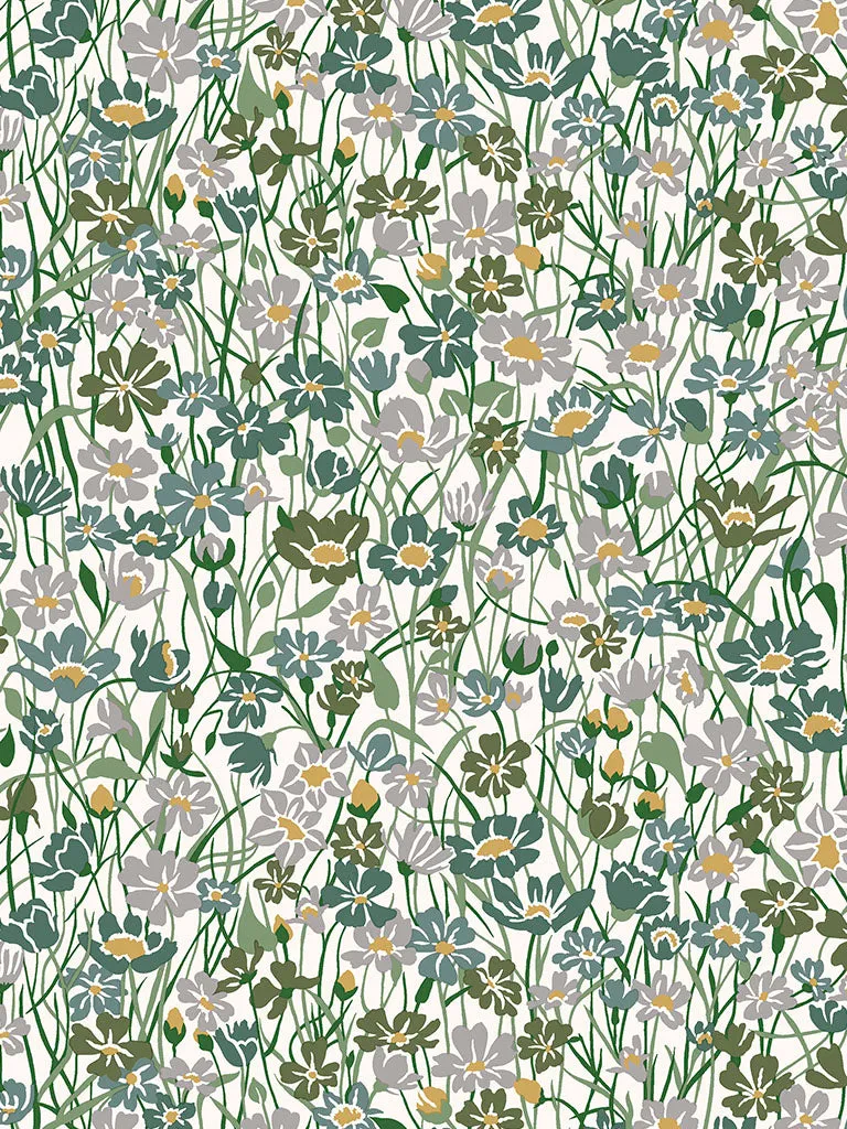Meadowland Green - Liberty of London Cotton Tana Lawn - Half Yard