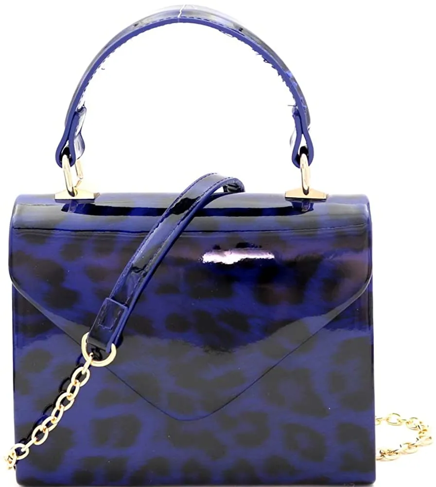 Mini Retro Black Box Flap leather Satchel Crossbody Handbag