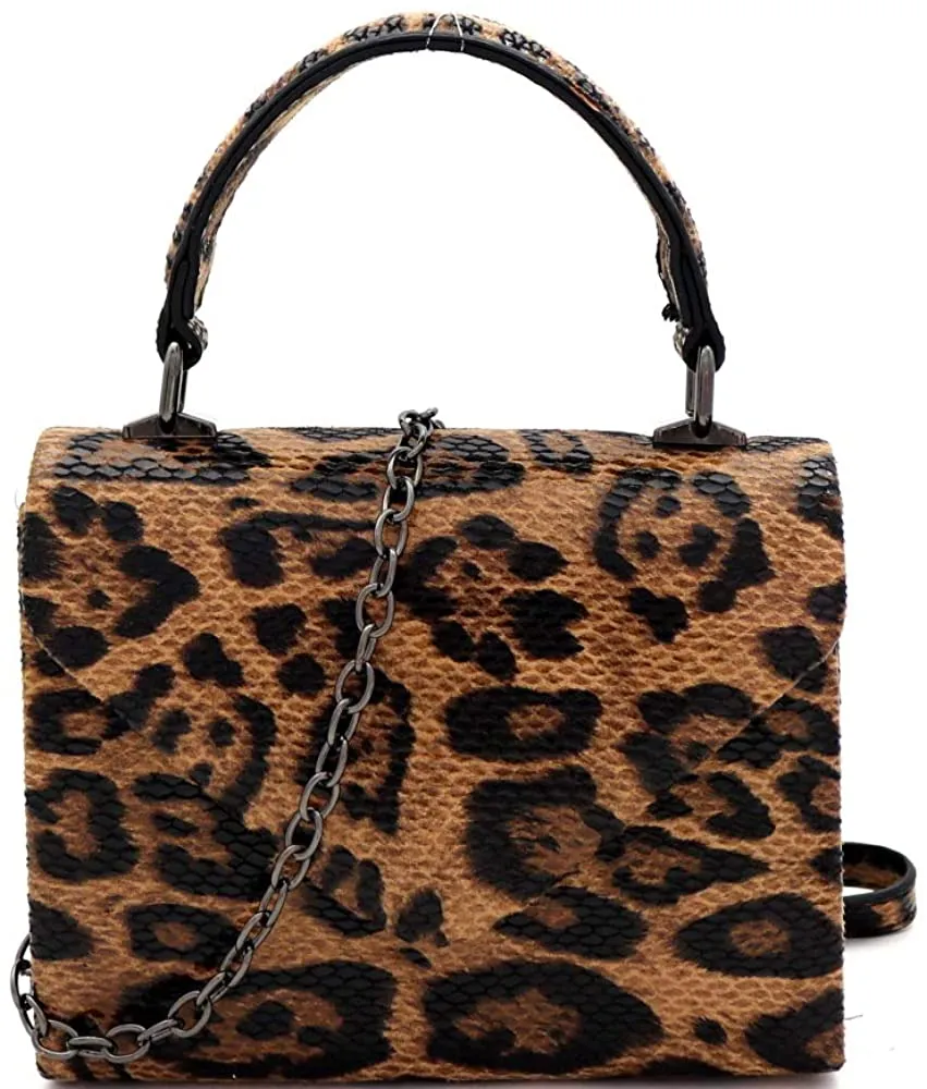 Mini Retro Black Box Flap leather Satchel Crossbody Handbag