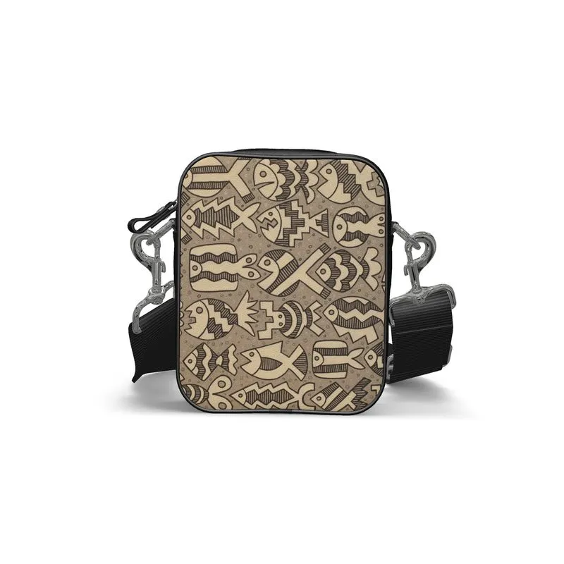 Monochromatic Fish Small Messenger Bag
