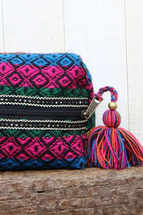Multi Patterned Makeup Bag