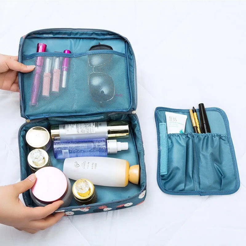 Nylon Travel Cosmetic Bag Fahion Packing Cubes Travel Cosmetic Bag Neceser Home Travel Storage bag Makeup Bag Organizer Wash Bag
