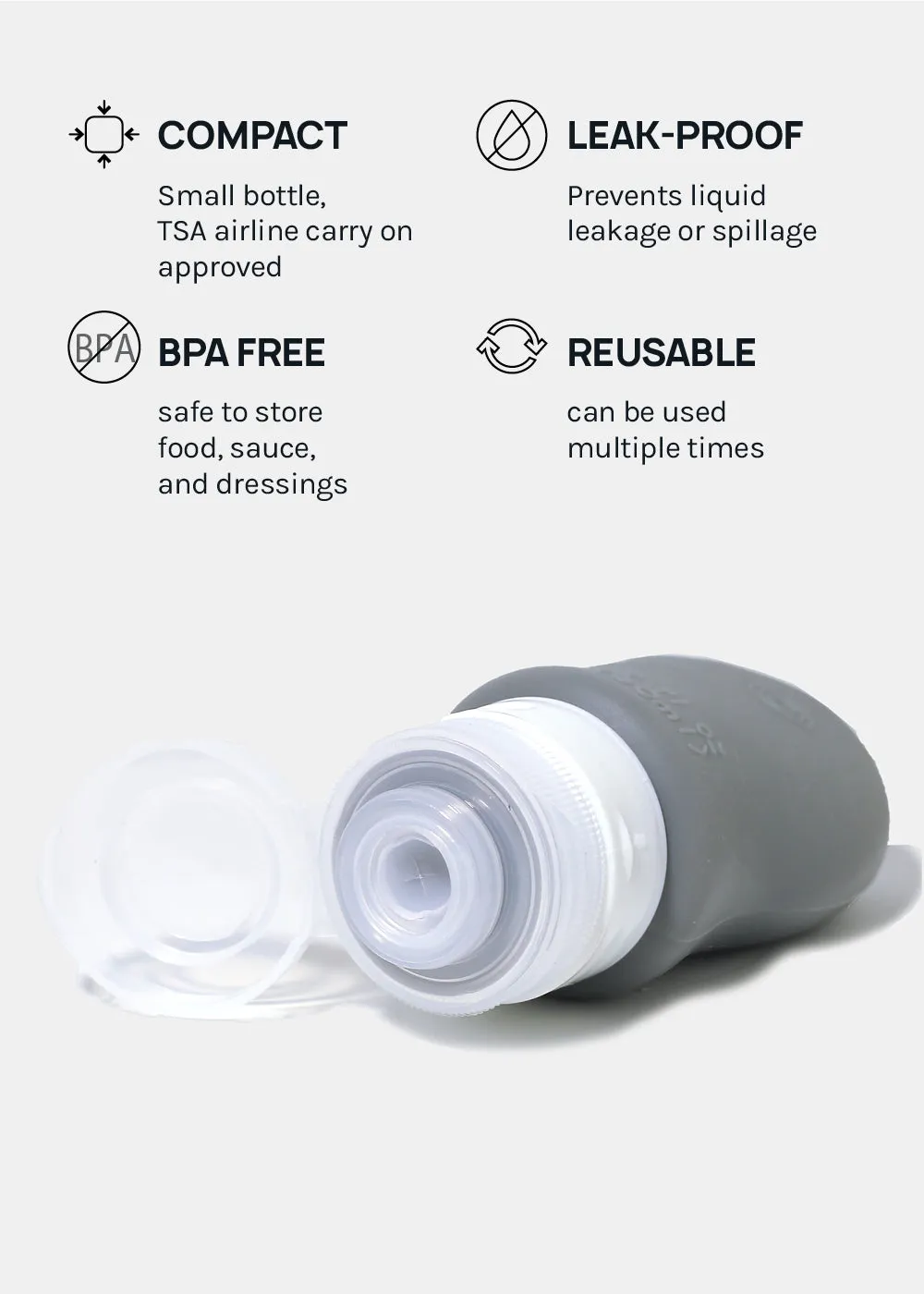 Official Key Items Reuse Silicone Travel Bottle