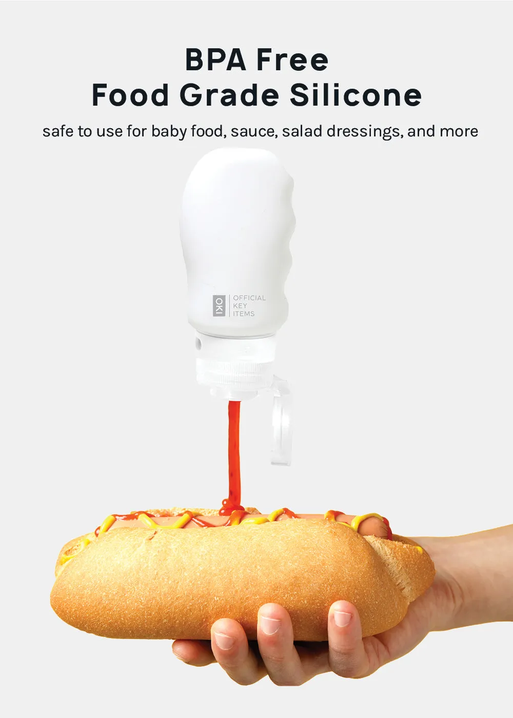 Official Key Items Reuse Silicone Travel Bottle