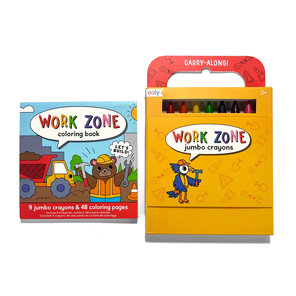 Ooly Carry-Along Coloring Book - Work Zone