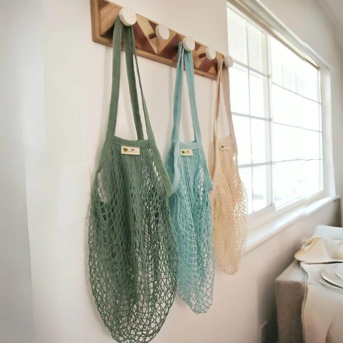 Organic Cotton "One Tripper" Reusable Mesh Market Bag - Natural