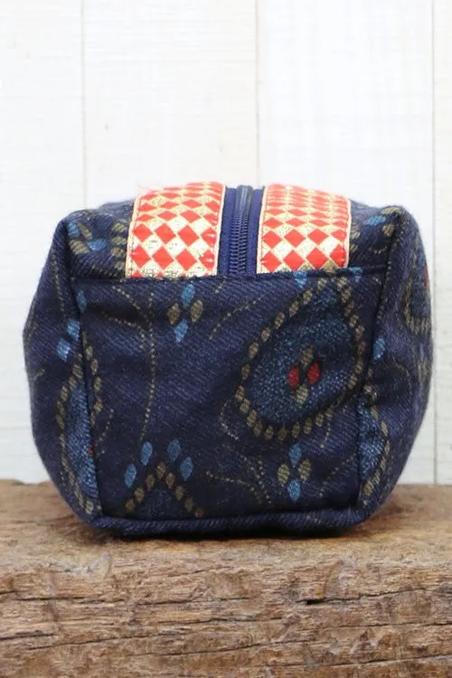 Paisley Ikat Origami Makeup Bag
