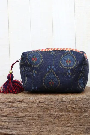 Paisley Ikat Origami Makeup Bag