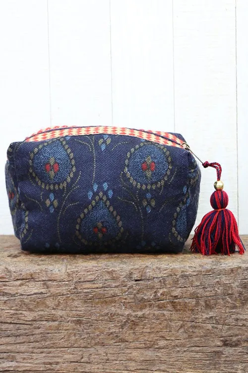 Paisley Ikat Origami Makeup Bag