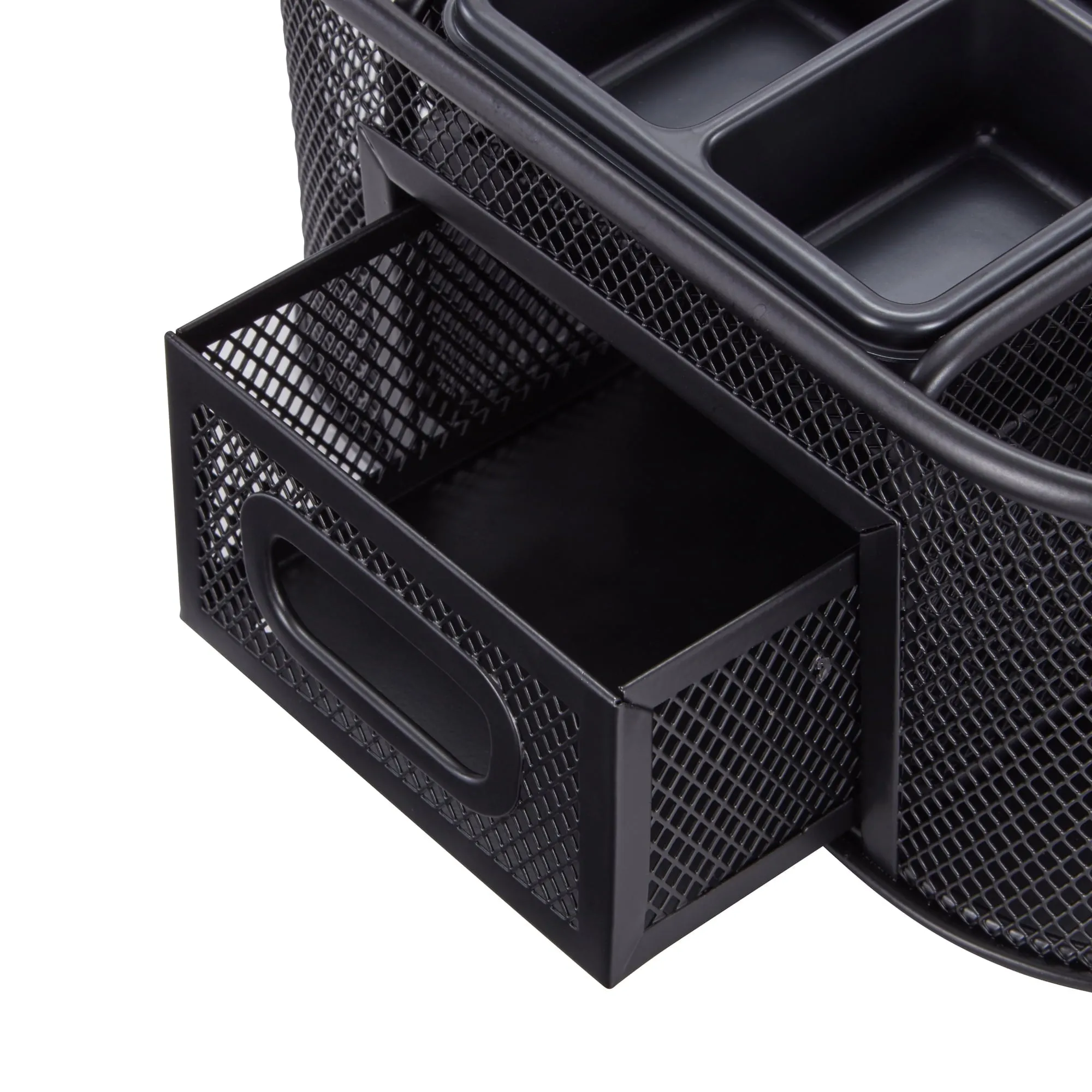 Pen Gear Metal Mesh Desktop Organizer, 8 Compartments, Black