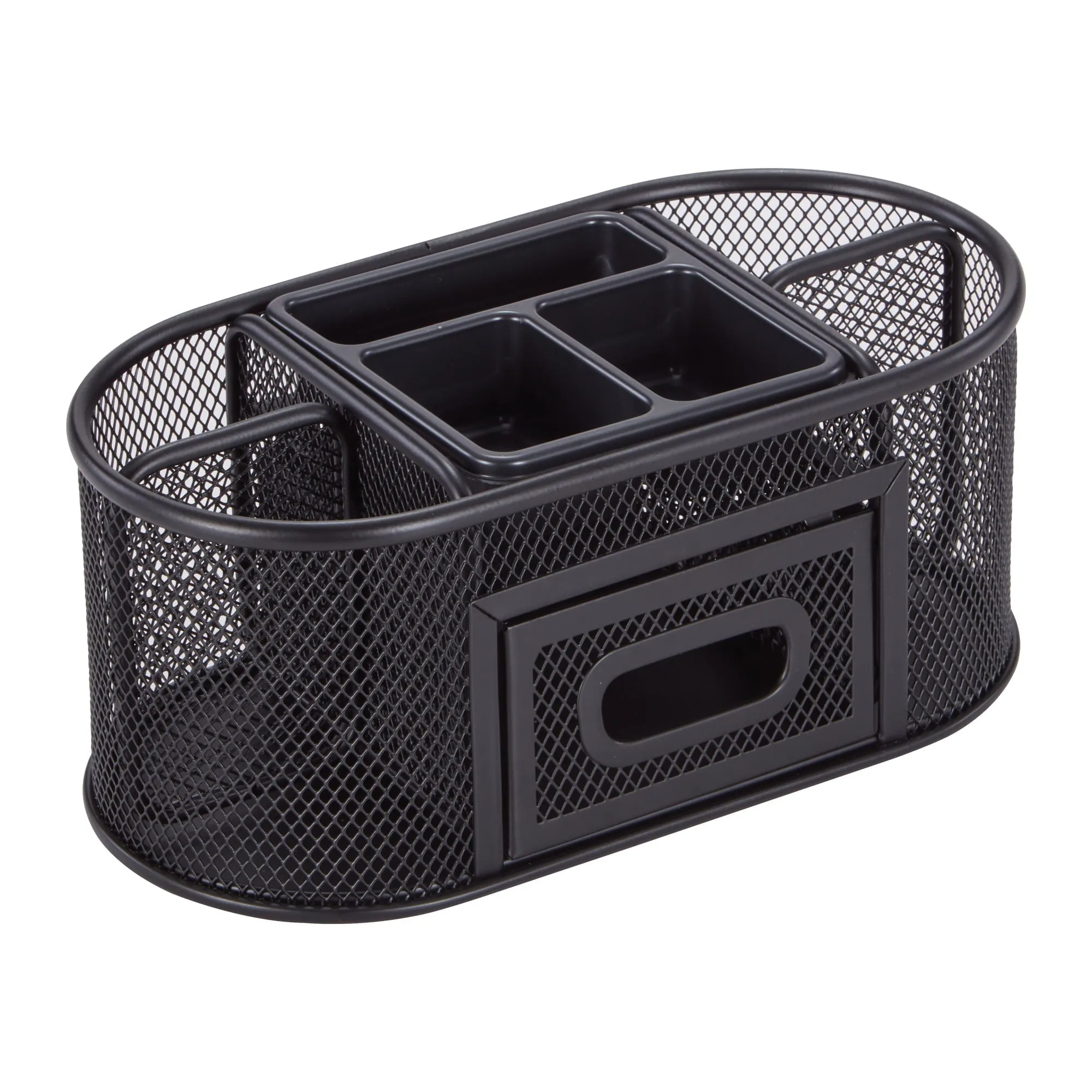 Pen Gear Metal Mesh Desktop Organizer, 8 Compartments, Black