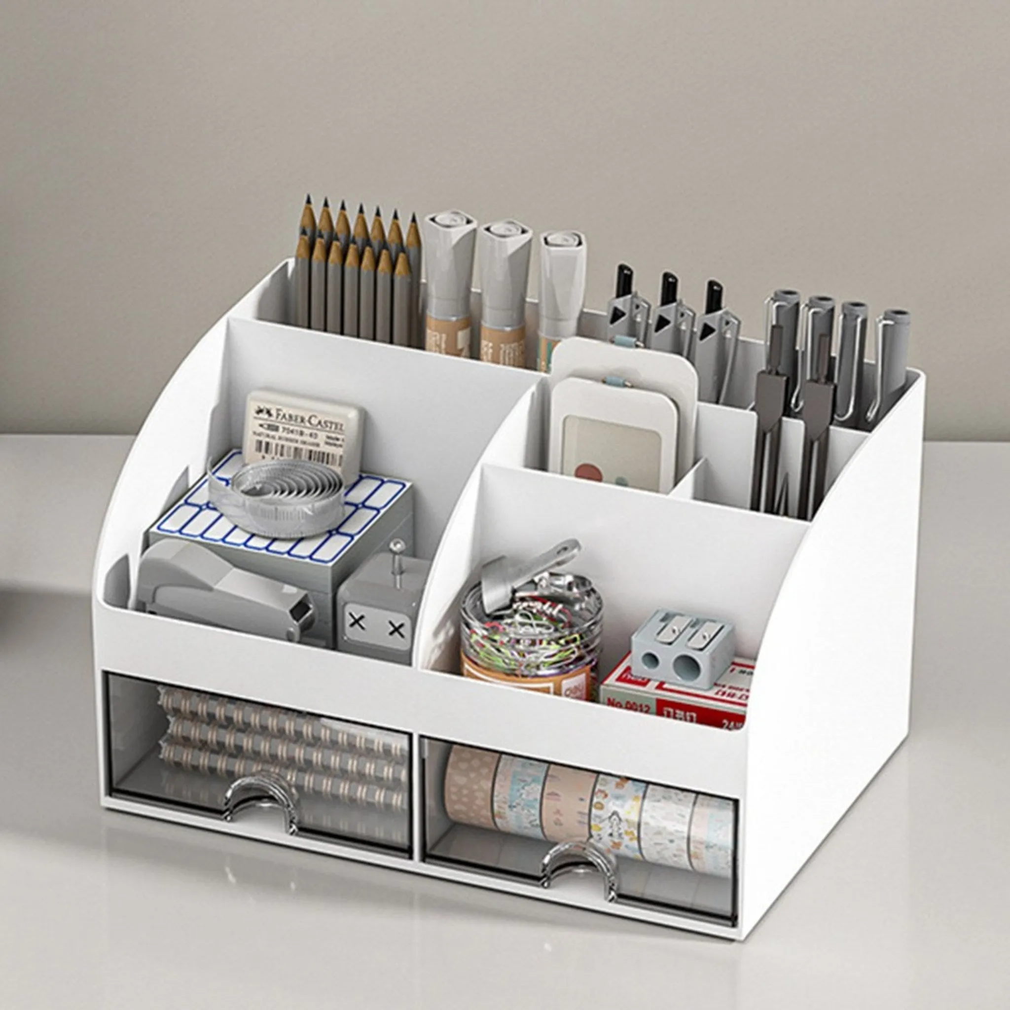 Pencil Holder Drawer Desk Organizer 21.1 x 14.2 x 12 cm - 🏆 #58 - Office Supplies - Best of December