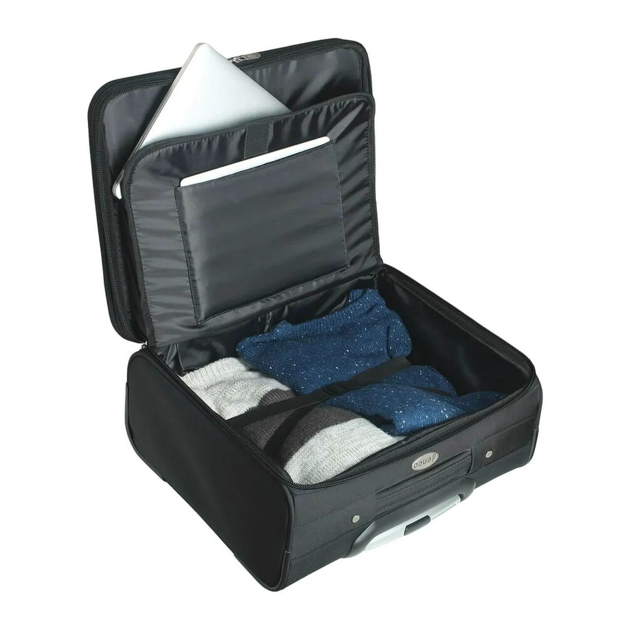 Pepperdine Waves 14" Black Wheeled Laptop Overnighter
