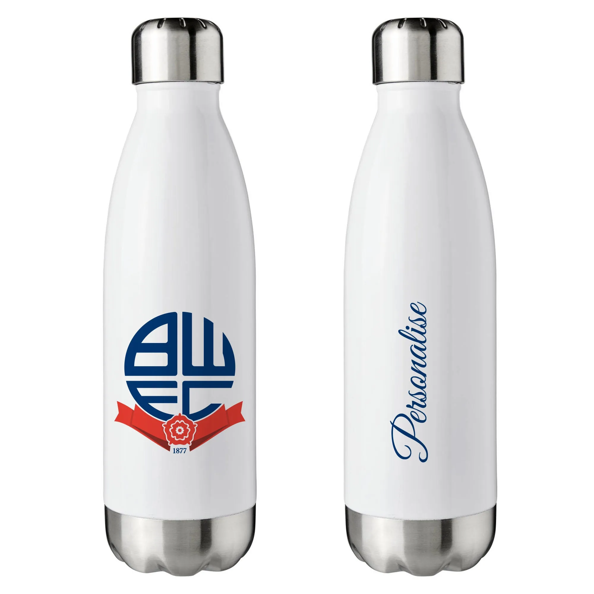 Personalised Bolton Wanderers FC Crest Insulated Water Bottle