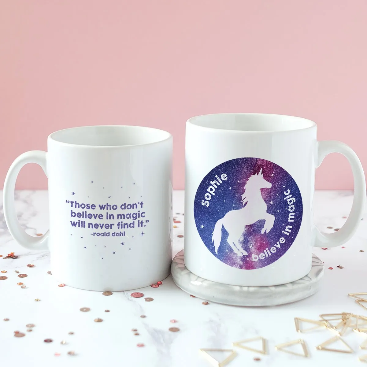 Personalised Stardust Unicorn Water Bottle