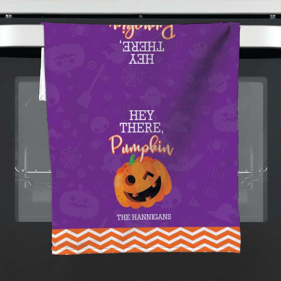 Personalized Pumpkin Dish Towel