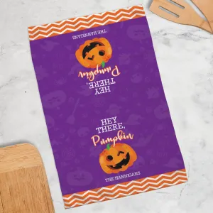Personalized Pumpkin Dish Towel
